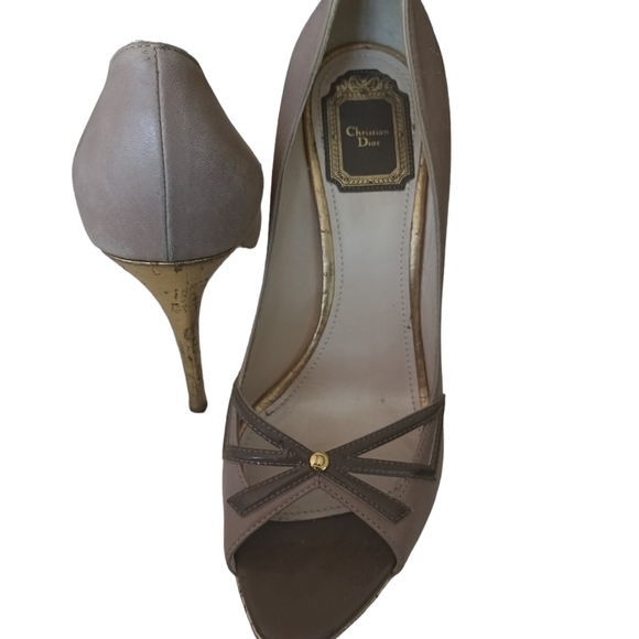 Authentic. Christian Dior Lolita Peep Toe Pumps Euro 39 US 9 - Picture 9 of 16